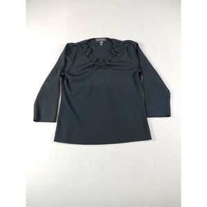 Cable & Gauge‎ Top Women's Large Black Cabincore Cozycore Grandmacore Retro Knit